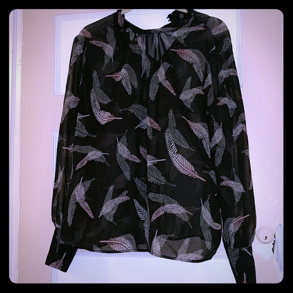 Feather Print Blouse